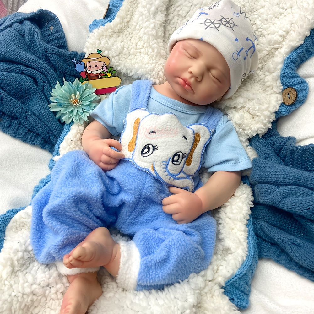 20-inch Lifelike Silicone Doll with Realistic Veins and Openable Mouth