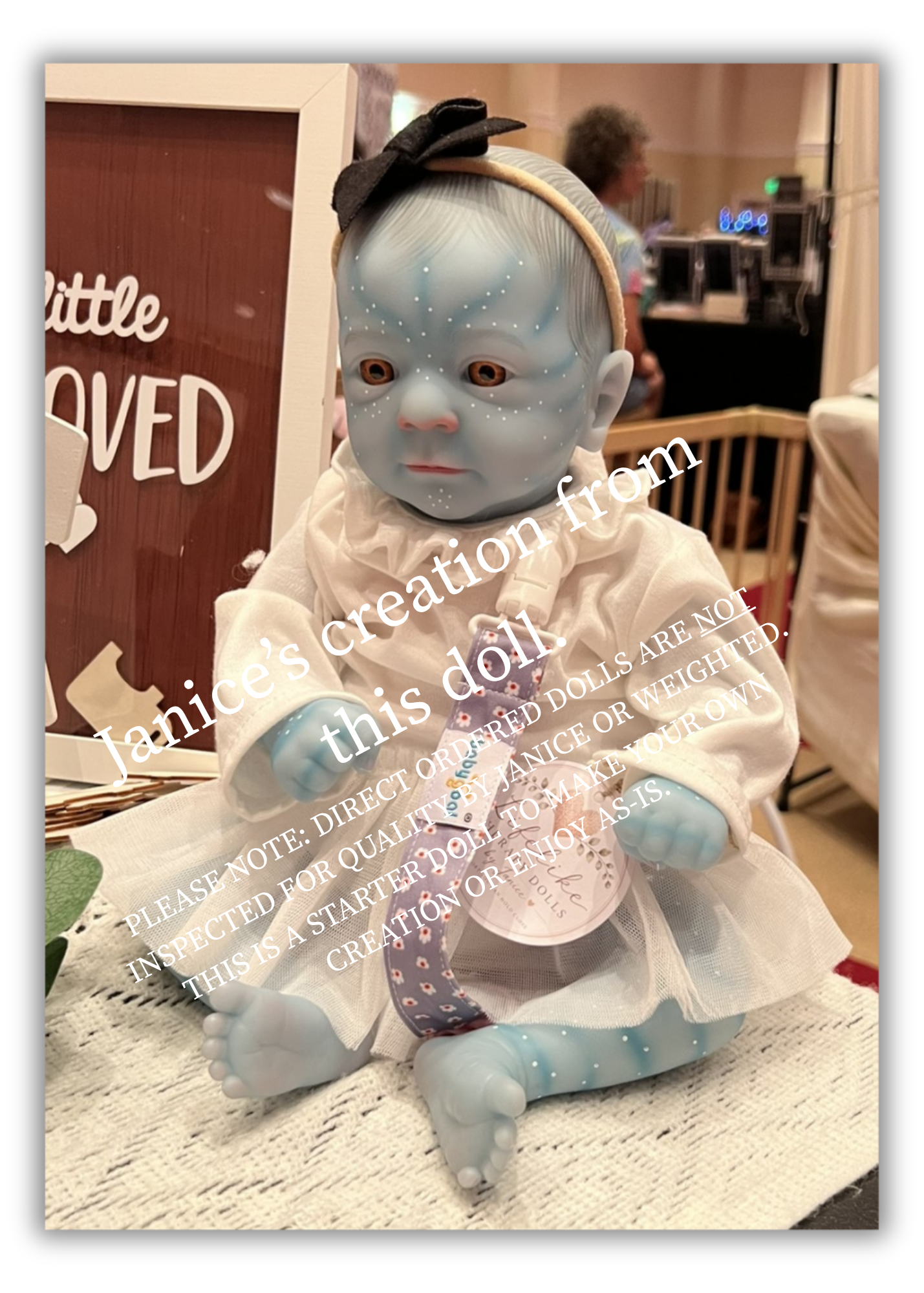 Magical Avatar Doll with Hand-Painted Details, Glows in the dark!