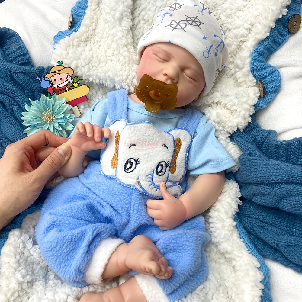 20-inch Lifelike Silicone Doll with Realistic Veins and Openable Mouth