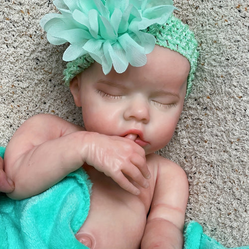 17-Inch Lifelike Silicone Doll with Visible Veins and Openable Mouth