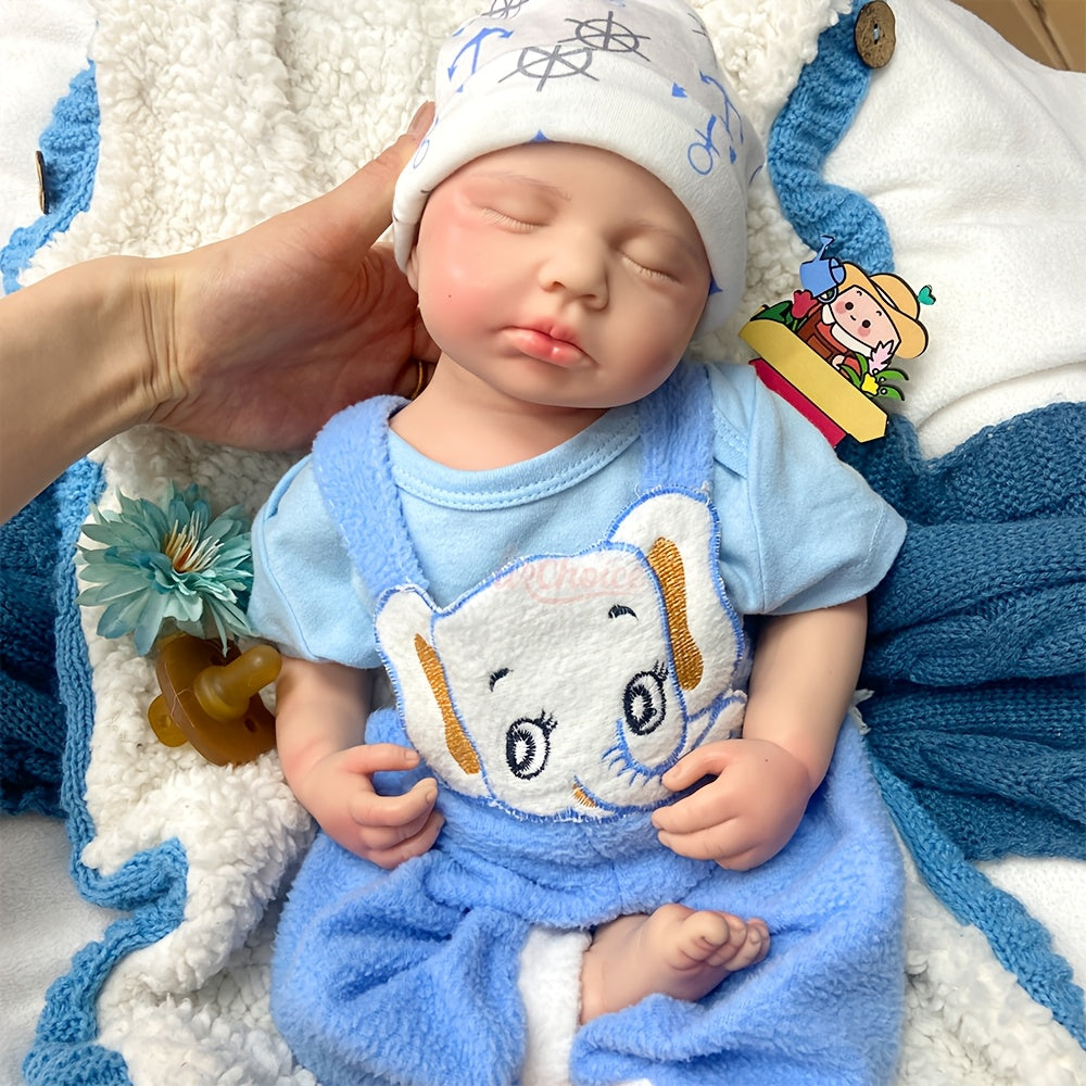 20-inch Lifelike Silicone Doll with Realistic Veins and Openable Mouth